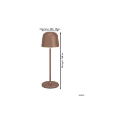 Eglo Bordslampa Mannera Aluminium Rostig 2W 200lm - 830 Varm Vit | IP54 - Touch Dimbar - USB-C