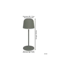 Eglo Bordslampa Mannera-S Aluminium Grön 1W 170lm - 825-830-840 CCT | IP54 - Touch Dimbar
