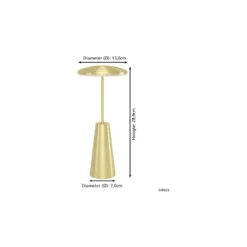 Eglo Bordslampa Piccola Stål Guld 2W 270lm - 824-830-840 CCT | IP54 - Touch Dimbar - USB-C