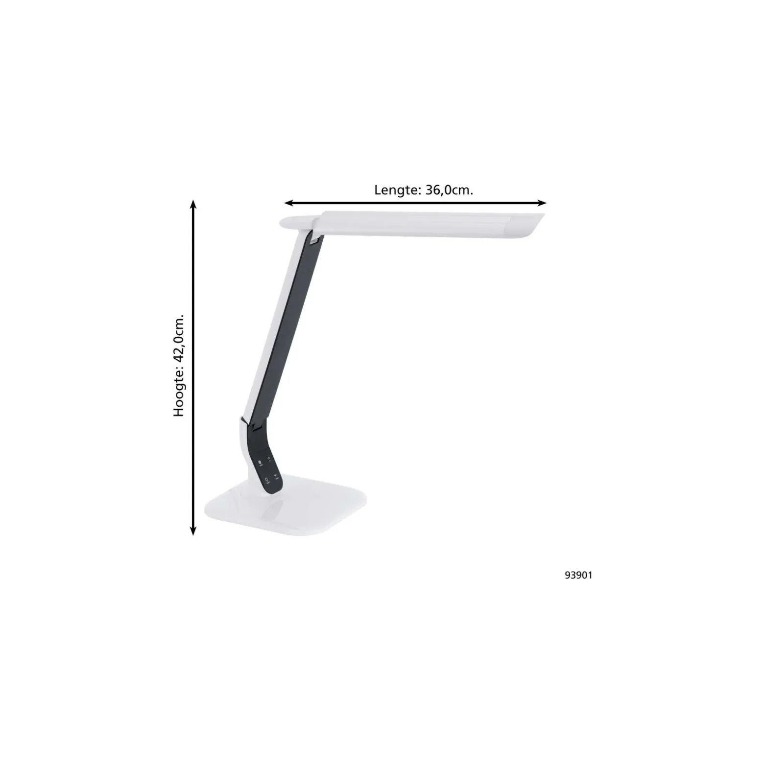 Eglo Bordslampa Sella Stål Vit Svart 4W 450lm - 830-840-865 CCT | IP20 - Dimbar