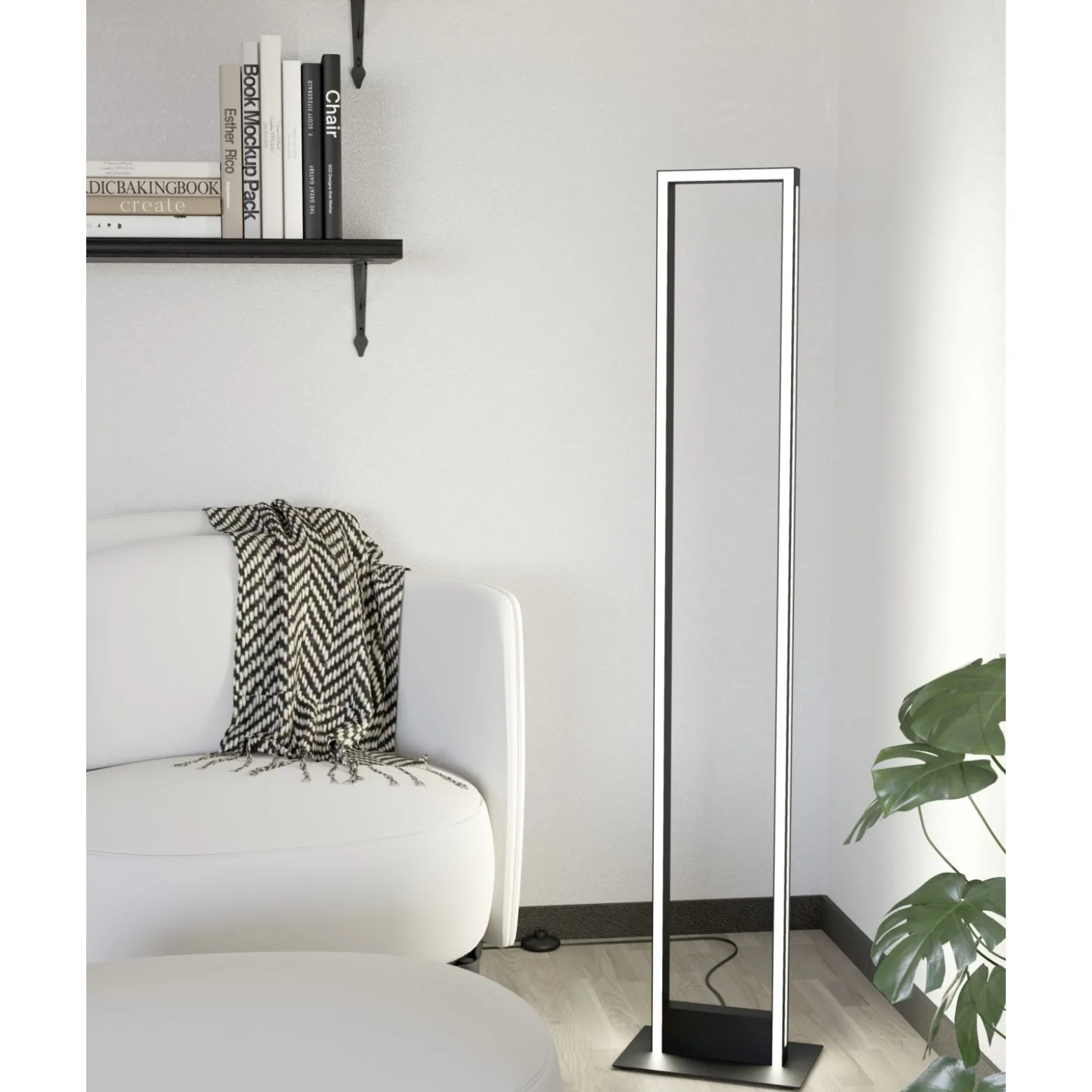Eglo Connect.Z Smart Golvlampa Savilanas-Z Aluminium Svart 33W 4300lm - 827-865 Justerbar Vit | Dimbar