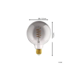 Eglo Connect.Z Smart LED Globe E27 Filament Smokey 4W 150lm - 820 Extra Varm Vit | Dimbar - Ersättare 15W