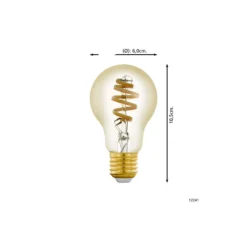 Eglo Connect.Z Smart LED Päron E27 Filament Ambar 4.9W 360lm - 827-865 Justerbar Vit | Dimbar - Ersättare 25W