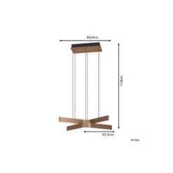 Eglo Connect.Z Smart Pendellampa Folcino-Z Stål Bronze, Svart 36W 3720lm - 827-865 Justerbar Vit + RGB | Dimbar