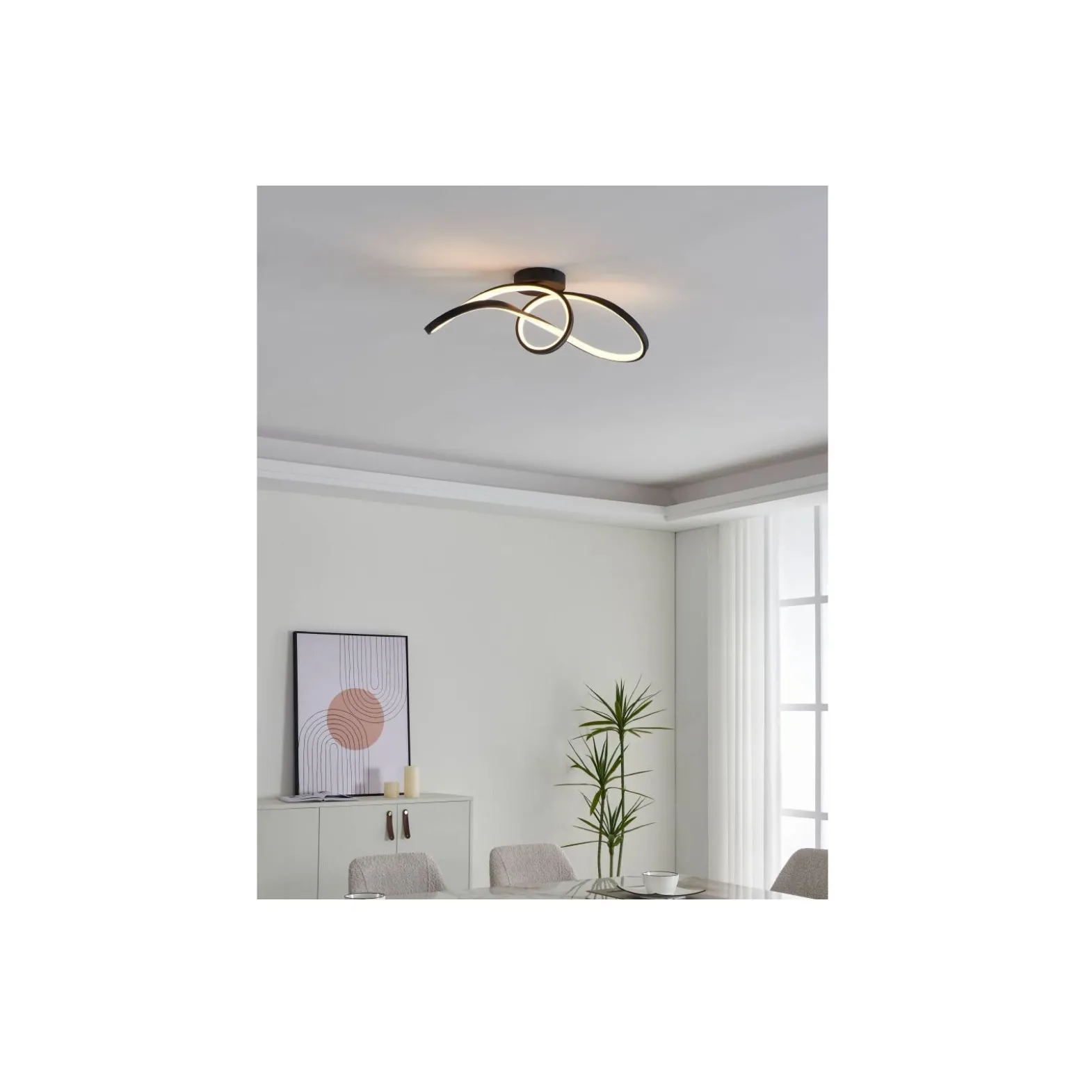 Eglo Connect.Z Smart Taklampa Calarossa-Z Stål Svart 22W 2500lm - 827-865 Justerbar Vit + RGB | Dimbar