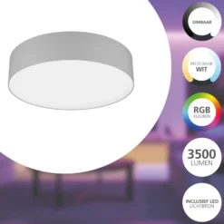Eglo Connect.Z Smart Taklampa Romaro-Z Stål Vit 35W 3500lm - 827-865 Justerbar Vit | 570mm - Dimbar