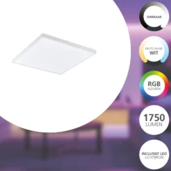 Eglo Connect.Z Smart Taklampa Turcona-Z Stål Vit 16W 1750lm - 827-865 Justerbar Vit | Dimbar