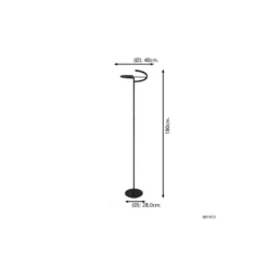 Eglo Golvlampa Castelpoto Stål Svart 17.6W 2000lm - 830 Varm Vit | Dimbar
