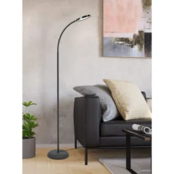 Eglo Golvlampa Lauro Plast Svart 55W 600lm - 827-865 Justerbar Vit | Dimbar