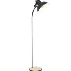 Eglo Golvlampa Lubenham Stål Svart Trä | Passande För 1x E27