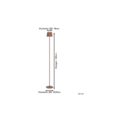 Eglo Golvlampa Mannera-L Aluminium Rostig 4W 440lm - 824-830-840 CCT | IP54 - 3-Stegs Dimbar