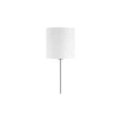 Eglo Golvlampa Pasteri Stål Satin Nickel Vit | IP20 - Passande för 1x E27