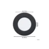 Eglo Infälld Spot Badrumsbelysning Fueva 6 Plast Svart 3.7W 450lm - 827-840-865 CCT
