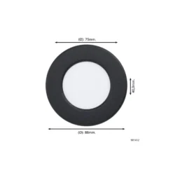 Eglo Infälld Spot Badrumsbelysning Fueva 6 Plast Svart 3.7W 450lm - 827-840-865 CCT