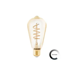Eglo LED Edison E27 Filament Ambar 4W 245lm - 820 Extra Varm Vit | Dimbar - Ersättare 25W