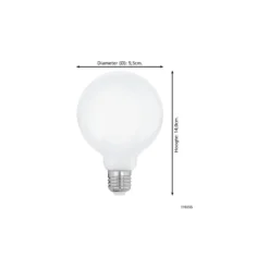 Eglo LED E27 Globe Klar Filament 7.5W 806lm - 830 Varm Vit + RGB | Zigbee Dimbar - Ersättare 60W