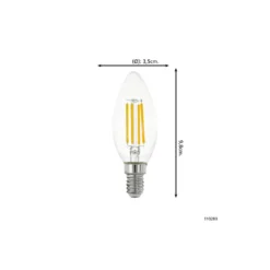 Eglo LED Kronljus E14 Filament Klar 2.2W 470lm - 830 Varm Vit | Ersättare 40W