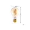 Eglo LED Päron E27 Filament Ambar 8W 806lm - 827 Extra Varm Vit | Dimbar - Ersättare 60W