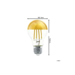 Eglo LED Päron E27 Filament Mirror 7.3W 806lm - 827 Extra Varm Vit | Ersättare 60W