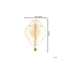 Eglo LED Special E27 Filament Ambar 4W 200lm - 820 Extra Varm Vit | Dimbar - Ersättare 25W