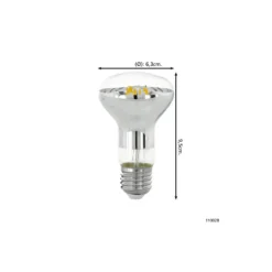 Eglo LED Spot E27 R63 5.5W 470lm 120D - 827 Extra Varm Vit | Dimbar - Ersättare 60W