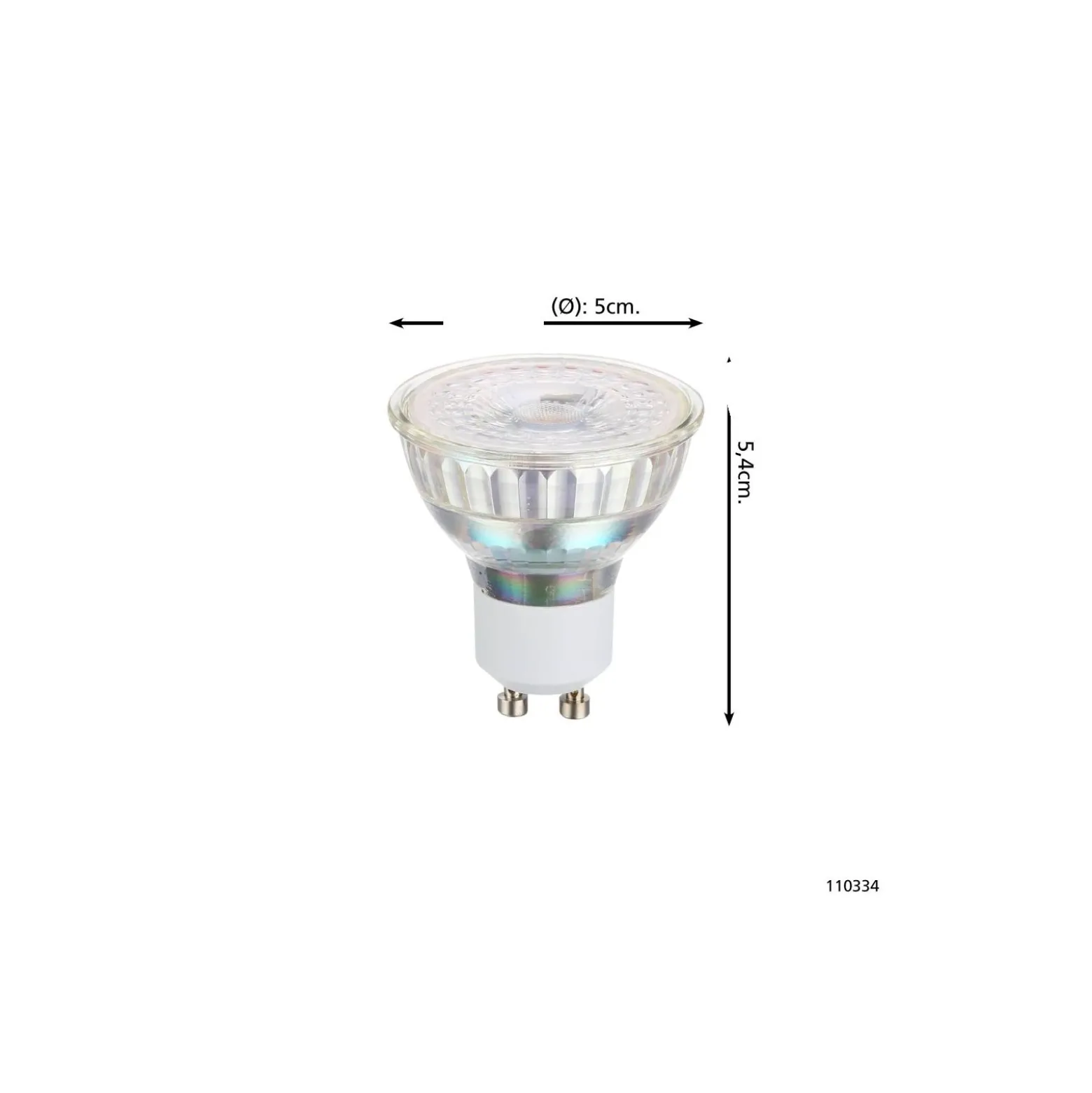 Eglo LED Spot GU10 PAR16 2.5W 450lm 38D - 830 Varm Vit | Ersättare 64W