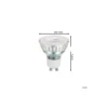 Eglo LED Spot GU10 PAR16 3W 345lm 38D - 830 Varm Vit | Dimbar - Ersättare 50W