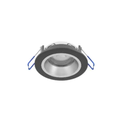 Eglo LED Spot Yebra-Z Plast Svart Silver 4.9W 490lm - 827-865 Justerbar Vit + RGB | 87mm - Utskärning 68mm - IP20 - Zigbee Dimbar