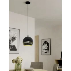Eglo Pendellampa Camastra Stål Svart | 225mm - Passande För 1x E27