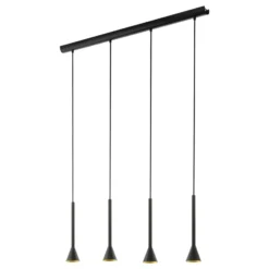 Eglo Pendellampa Cortaderas Stål Svart 4W 400lm - 830 Varm Vit