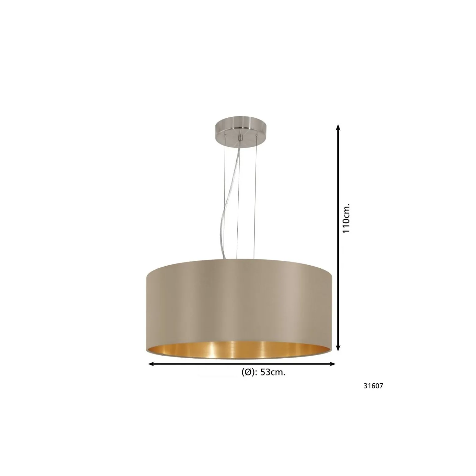 Eglo Pendellampa Maserlo Stål Satin Nickel | Passande för 3x E27