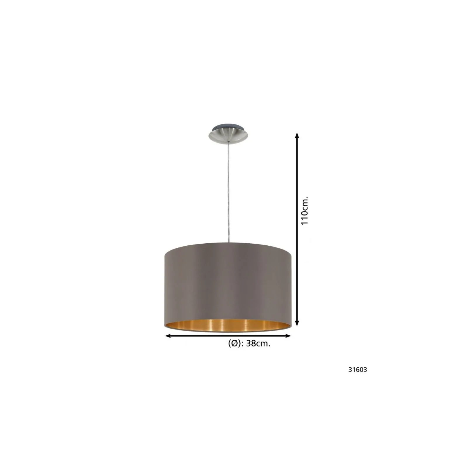 Eglo Pendellampa Maserlo Stål Satin Nickel | Passande för E27