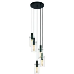 Eglo Pendellampa Montefino Stål Svart | 350mm - Passande För 5x E27