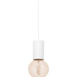 Eglo Pendellampa Pozueta 1 Stål Vit | 65mm - Passande För 1x E27