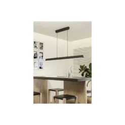 Eglo Pendellampa Simolaris-Z Aluminium Stål Svart 35W 4200lm - 827-865 Justerbar Vit + RGB | IP20 - Zigbee Dimbar