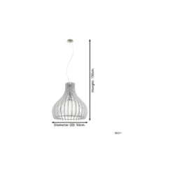 Eglo Pendellampa Tindori Stål Satin Nickel | IP20 - Passande för 1x E27