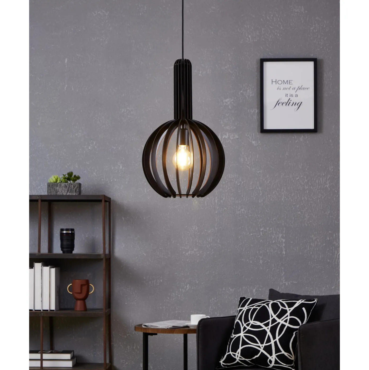 Eglo Pendellampa Velasco Stål Svart | 310mm - Passande För 1x E27
