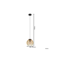Eglo Pendellampa Venezuela Svart, Guld | Passande för E27