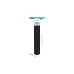 Eglo Piedestallampa Castelnuovo Aluminium Svart | IP65 - Passande för 1x GU10