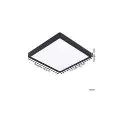 Eglo Taklampa Argolis 2 Stål Svart 20W 2400lm - 830 Varm Vit | IP44