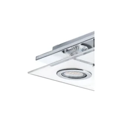 Eglo Taklampa Cabo Rostfritt Stål Krom 4x2.8W 4x250lm - 830 Varm Vit | IP20 - Inkl. 4x GU10