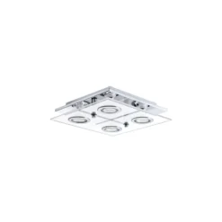 Eglo Taklampa Cabo Rostfritt Stål Krom 4x2.8W 4x250lm - 830 Varm Vit | IP20 - Inkl. 4x GU10