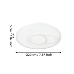 Eglo Taklampa Cadegal Stål Vit 78W 1100lm - 840 Kallvit | 200mm
