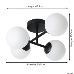 Eglo Taklampa Castrovido Stål Svart 42W 1880lm - 827 Extra Varm Vit | IP44