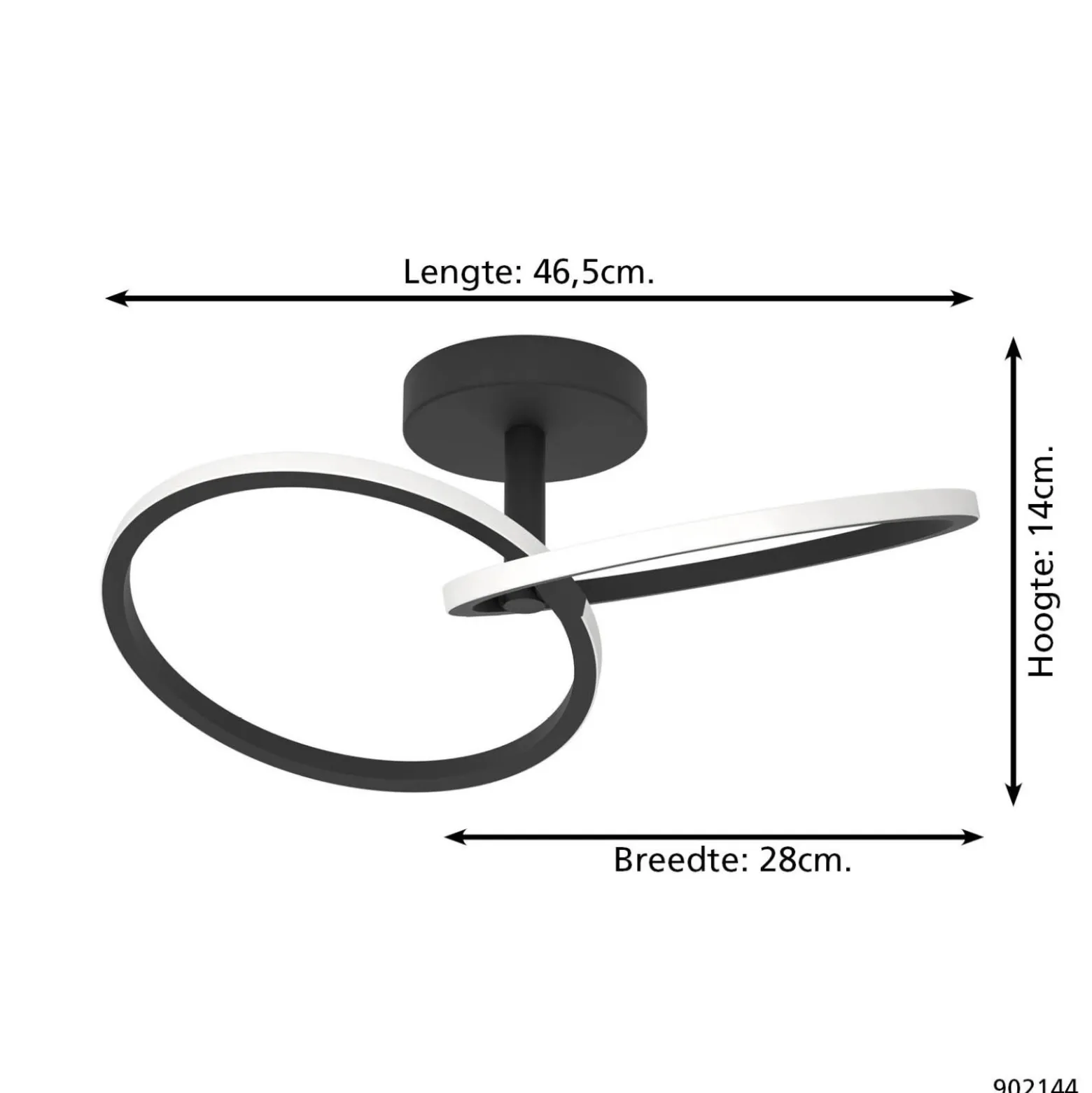 Eglo Taklampa Congiunti Stål Svart 12W 1500lm - 827-865 Justerbar Vit