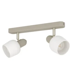 Eglo Taklampa Corato Stål Beige | Passande För 2x E14