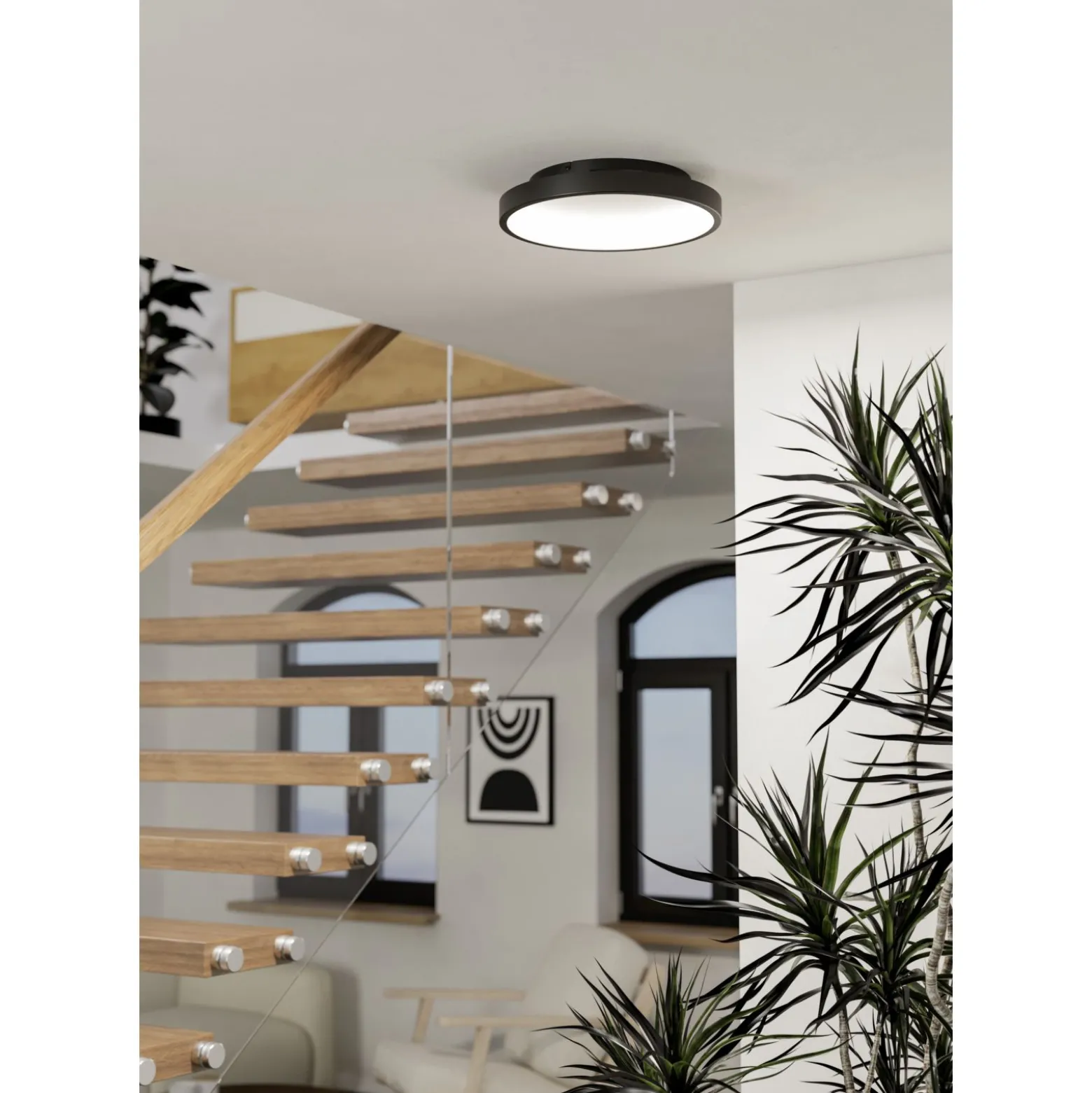 Eglo Taklampa Loretello-Z Stål Svart 19W 2430lm - 827-865 Justerbar Vit | 350mm - Dimbar