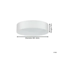 Eglo Taklampa Pasteri Stål Vit 3.6W 320lm - 830 Varm Vit | IP20