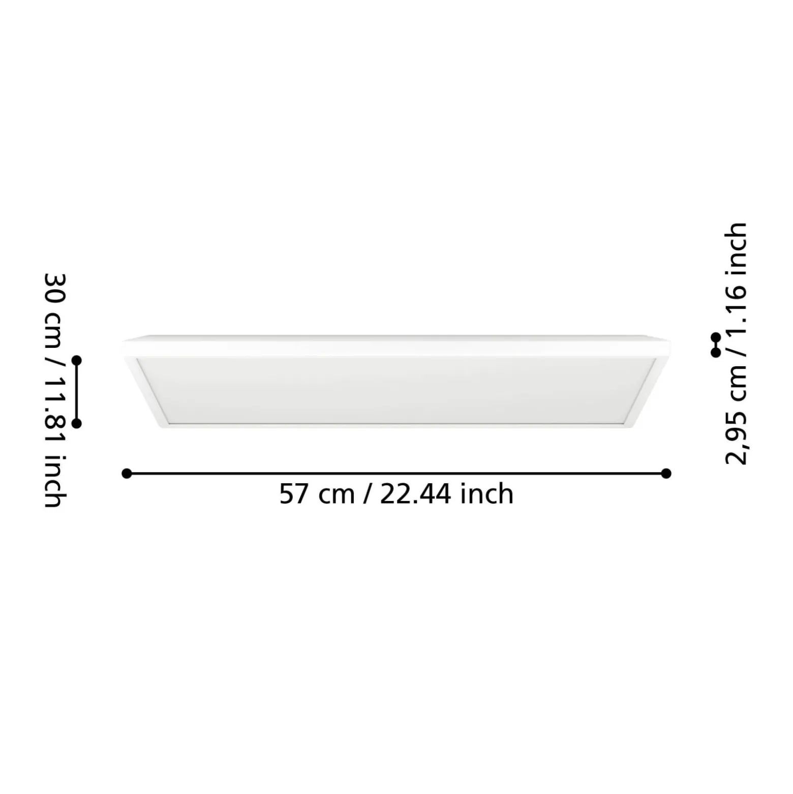 Eglo Taklampa Rovito Plast Vit 172W 2580lm - 827-865 Justerbar Vit | IP44