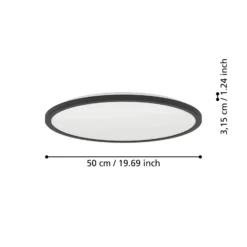Eglo Taklampa Rovito-r Plast Svart 168W 2900lm - 827-865 Justerbar Vit | 500mm - IP44 - Dimbar